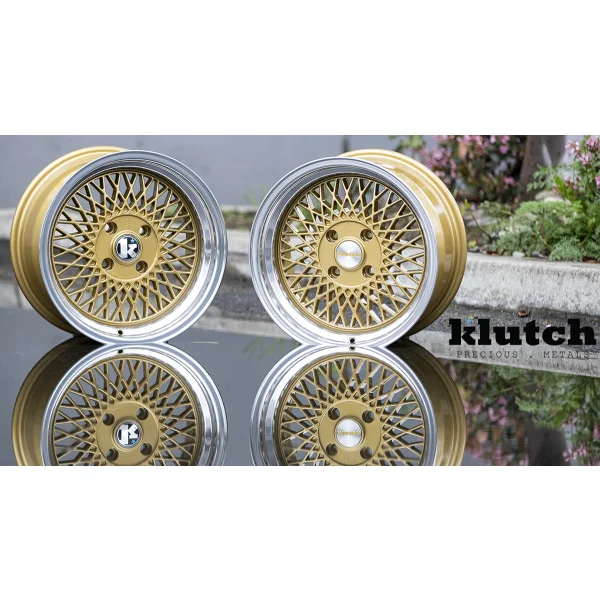 Klutch SL1 15x8,5 ET17 4x100 Gold w/ Machined Lip